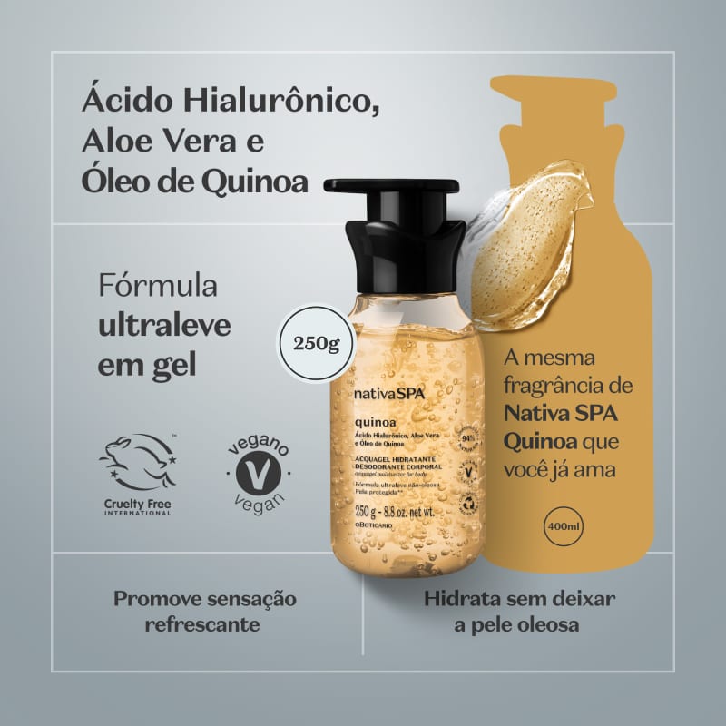 NativaSpa| Acquagel idratante alla Quinoa 250g