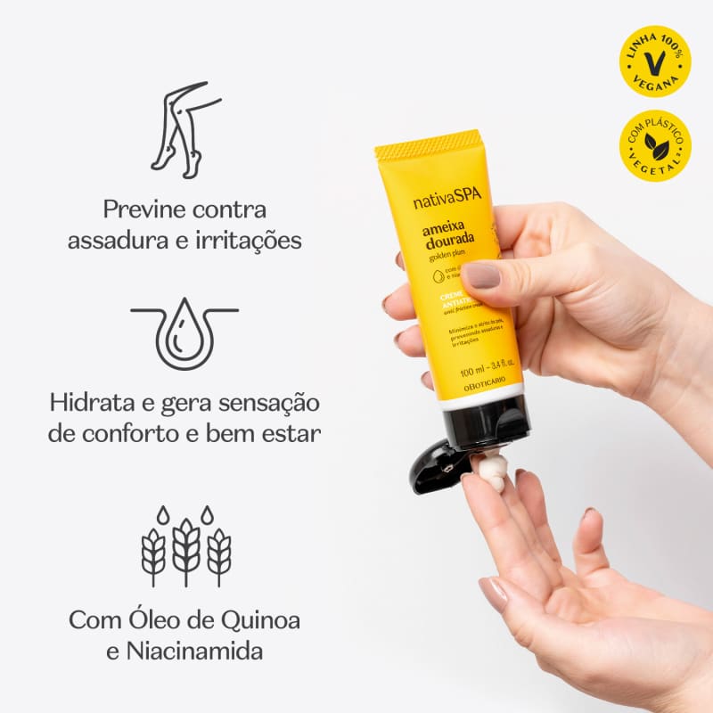 NATIVA SPA| Crema antisfregamento ameixa Dourada 100 ml