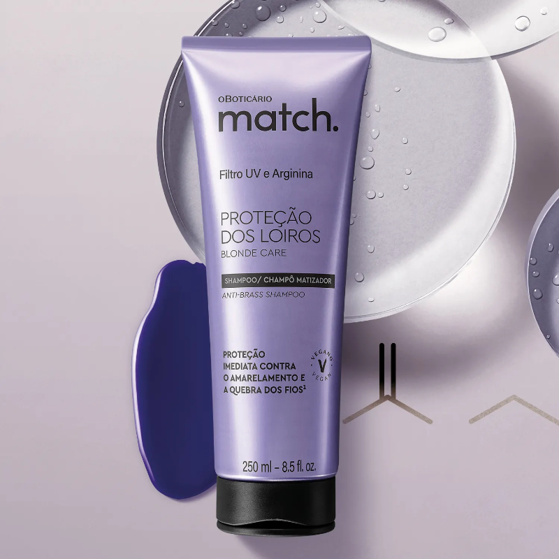 Match. Shampoo Antigiallo Protezione capelli biondi, 250 ml