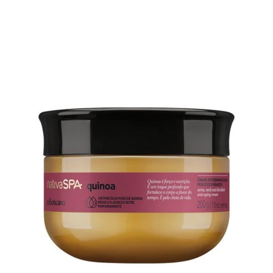NATIVA SPA | Crema idratante alla quinoa per collo, dècolletè e braccia, 200 ml