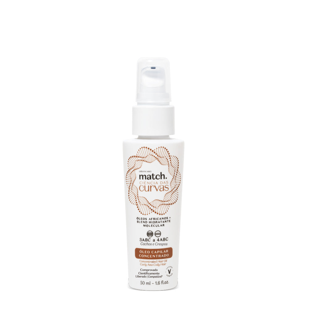 Match. Olio per capelli concentrato multi-benefici Science delle Curve, 50 ml