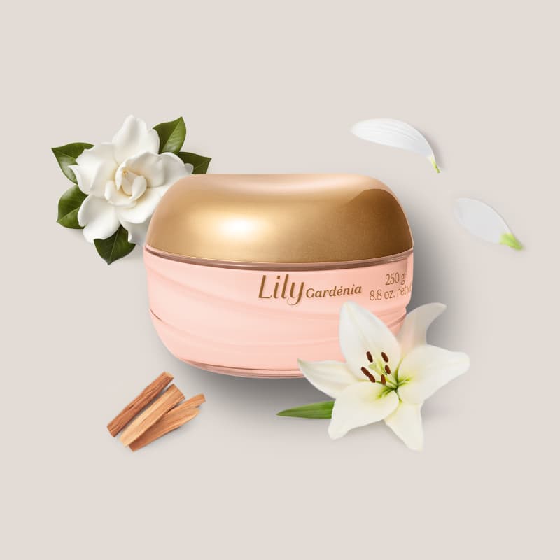 Lily| Lily Gardénia crema idratante satinata, 250G