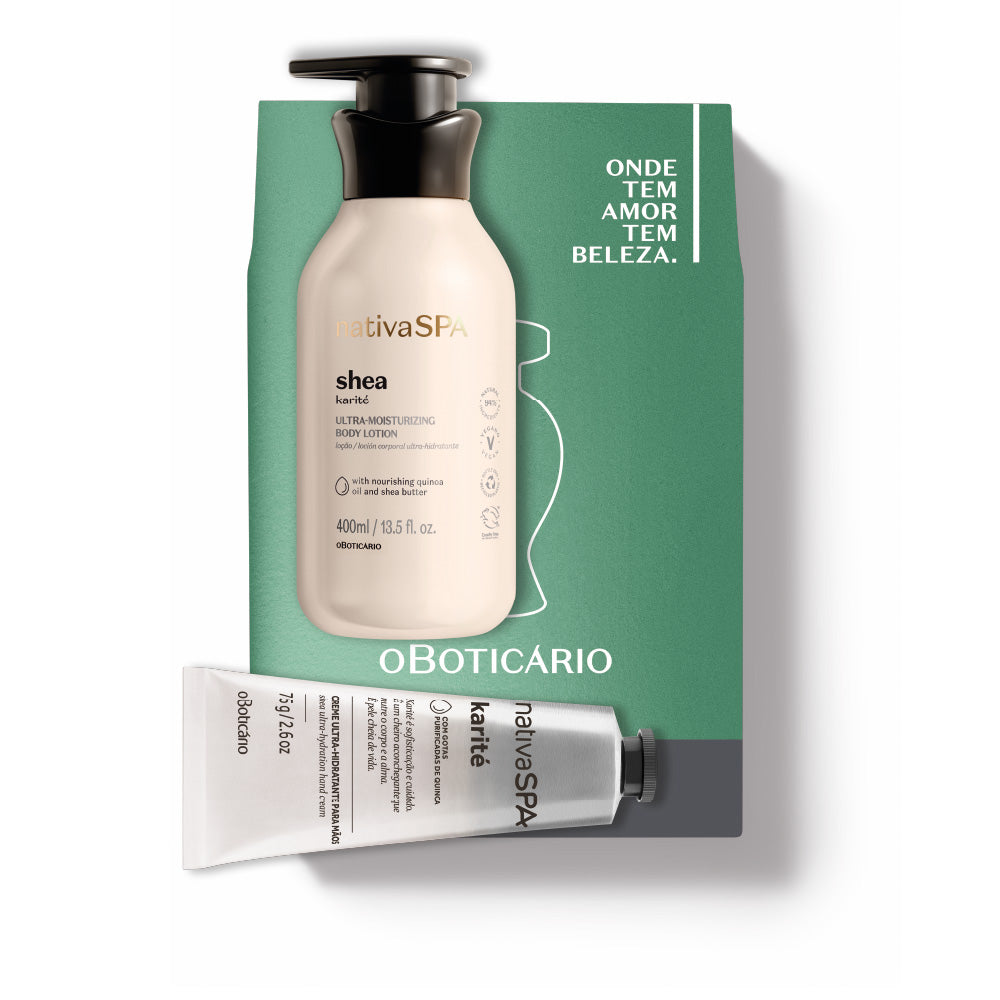 NativaSpa | Cofanetto Regalo karité. Lozione Corpo+ Crema Mani.
