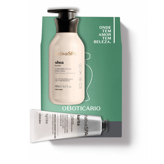 NativaSpa | Cofanetto Regalo karité. Lozione Corpo+ Crema Mani.