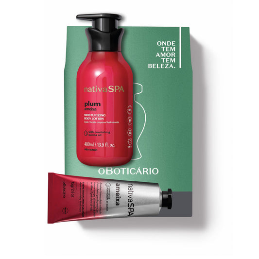 NativaSpa | Cofanetto Regalo Ameixa (Prugna). Lozione corpo+Crema Mani