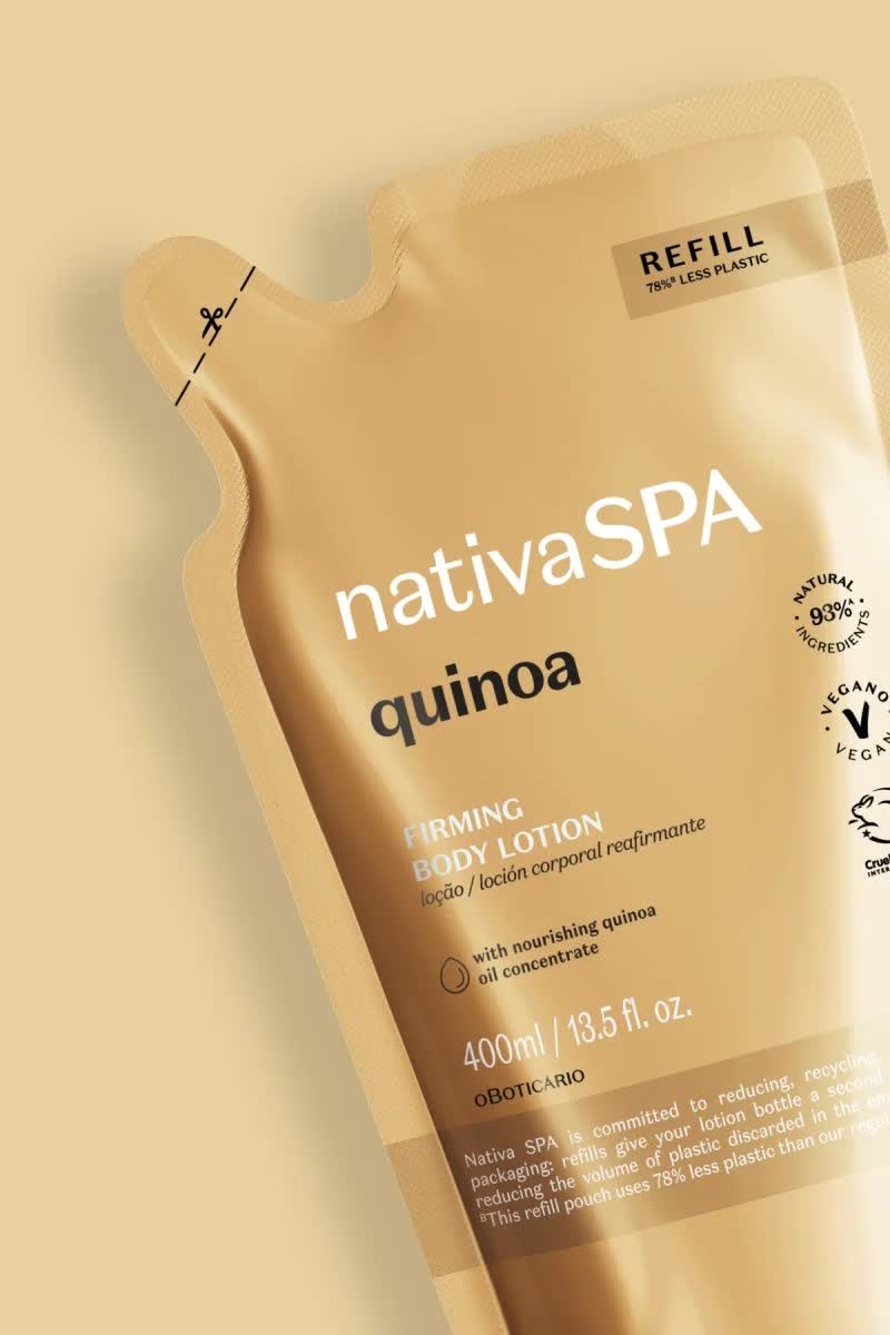 Refill NATIVA SPA - Lozione Corpo Idratante alla Quinoa, 400 ml