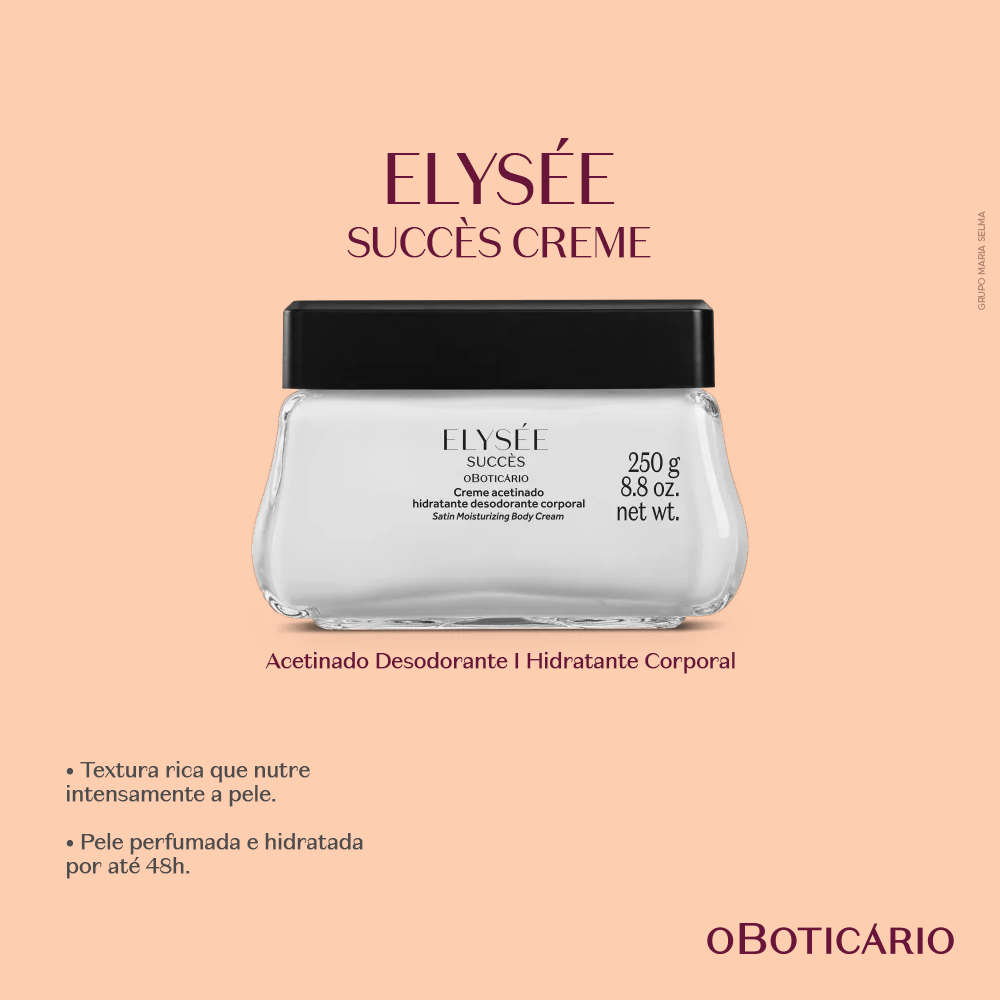 Elysèe Succes - Crema satinata idratante 250g