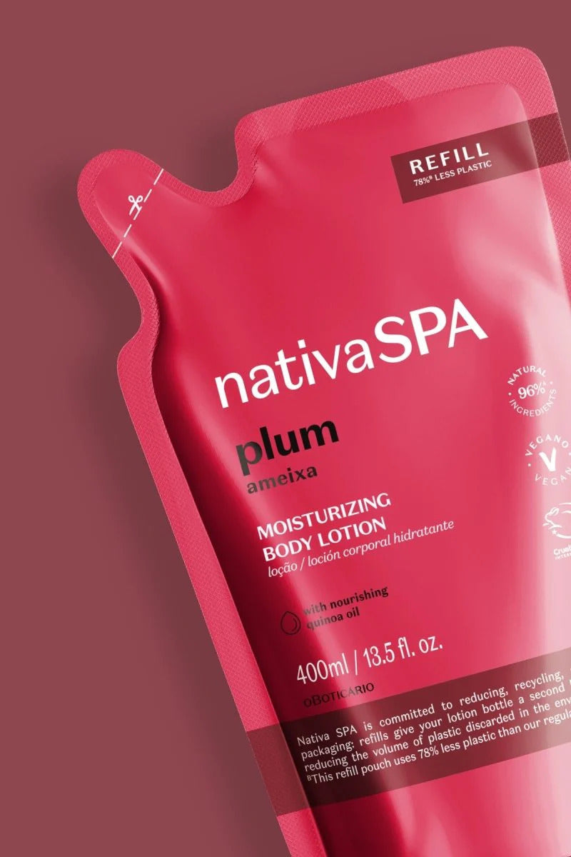 Refill NATIVA SPA - Lozione Corpo Idratante alla Prugna, 400 ml