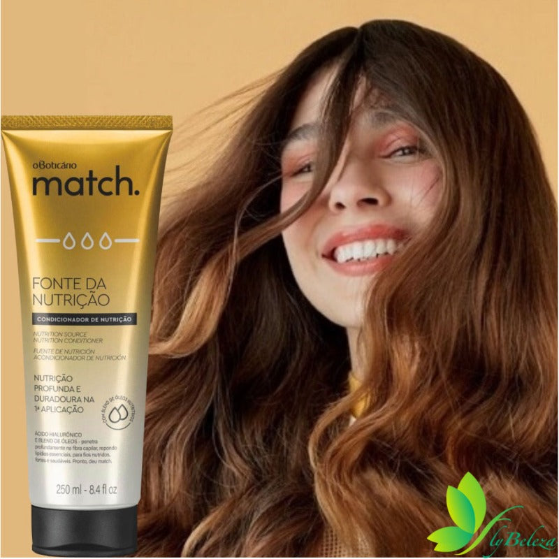 Match Fonte da Nutricao ha una formula esclusiva che restaura i tuoi capelli. Acquista i prodotti Boticario su FlyBeleza